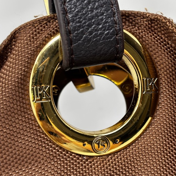 JPK Paris 75 Expandable Shoulder Bag Gold Tone Hardware Leather‎ Straps Brown - Picture 4 of 14